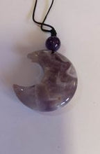 Load image into Gallery viewer, Pendant: Gemstone Moon & Bead