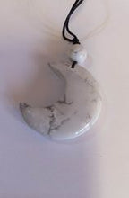 Load image into Gallery viewer, Pendant: Gemstone Moon & Bead