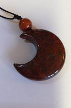 Load image into Gallery viewer, Pendant: Gemstone Moon & Bead