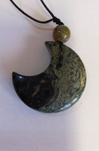 Load image into Gallery viewer, Pendant: Gemstone Moon & Bead