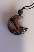 Load image into Gallery viewer, Pendant: Gemstone Moon & Bead