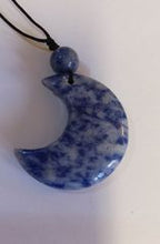 Load image into Gallery viewer, Pendant: Gemstone Moon & Bead