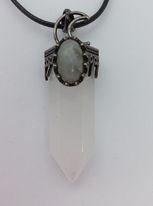 Large Point Pendant with Moonstone