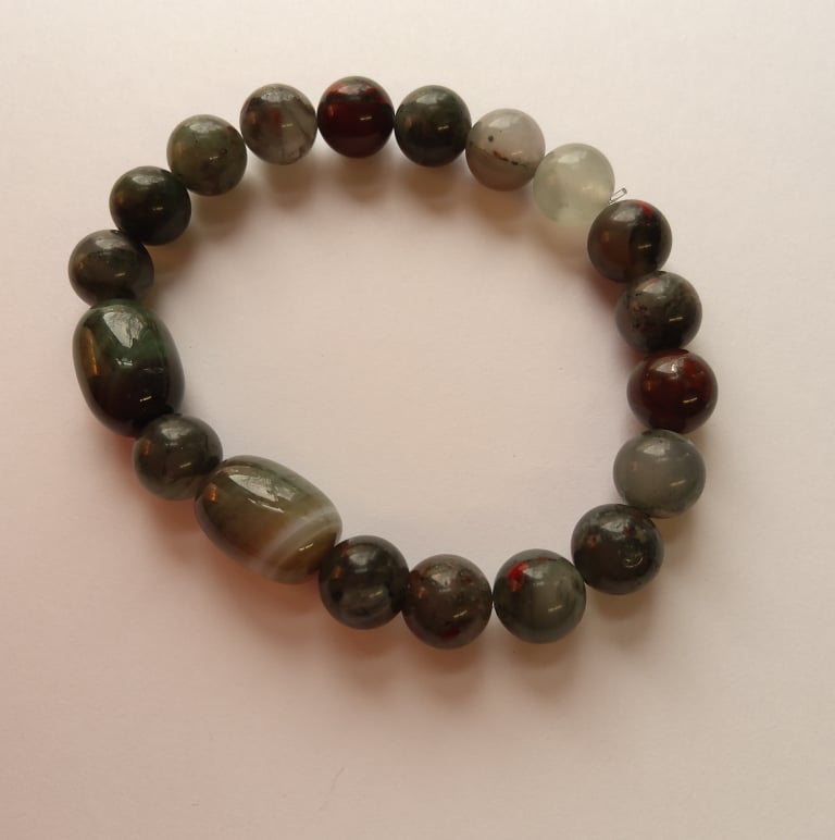 Bloodstone and Agate Bracelet