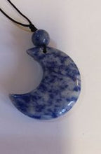 Load image into Gallery viewer, Gemstone Moon &amp; Bead Pendant
