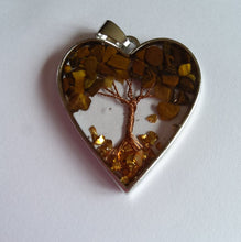 Load image into Gallery viewer, Gemstone Enclosed Heart Pendant
