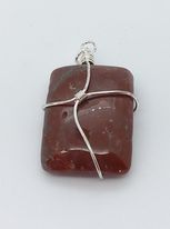 Load image into Gallery viewer, Wire Wrap Rectangle Gem Pendant
