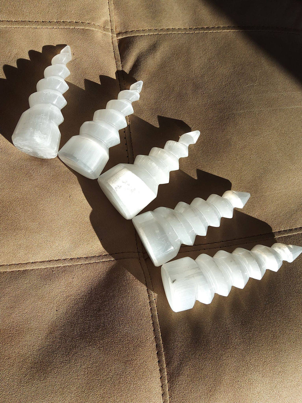Carved: Satin Spar Spirals
